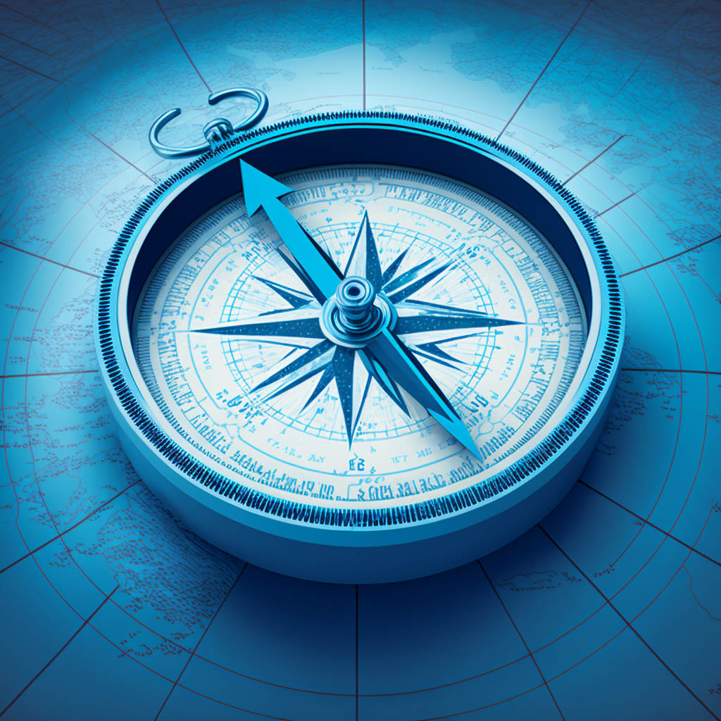 Business strategy compass for client onboarding meeting
