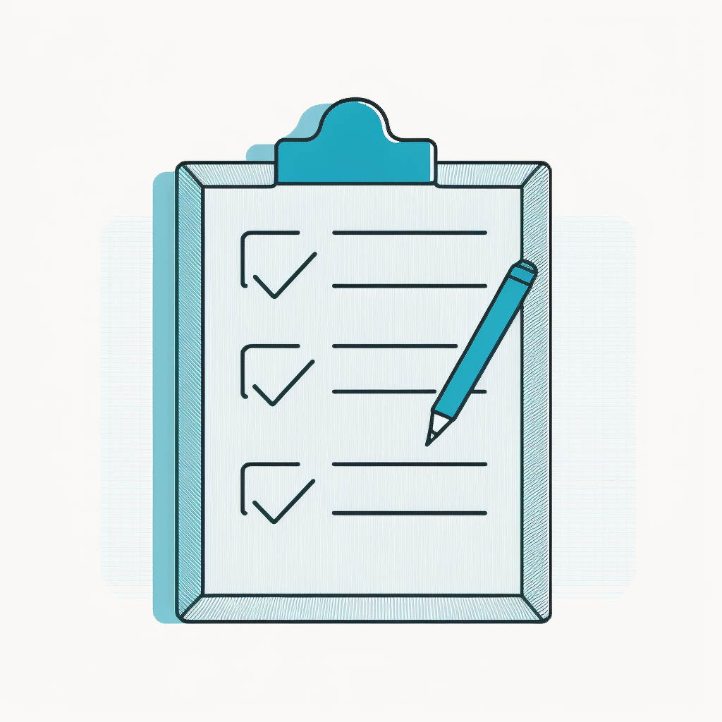A checklist to use during client onboarding