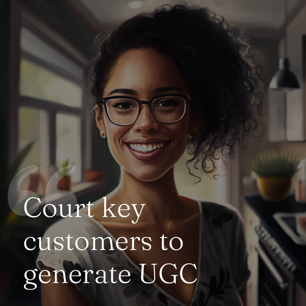 Court key customers to generate user-generated content
