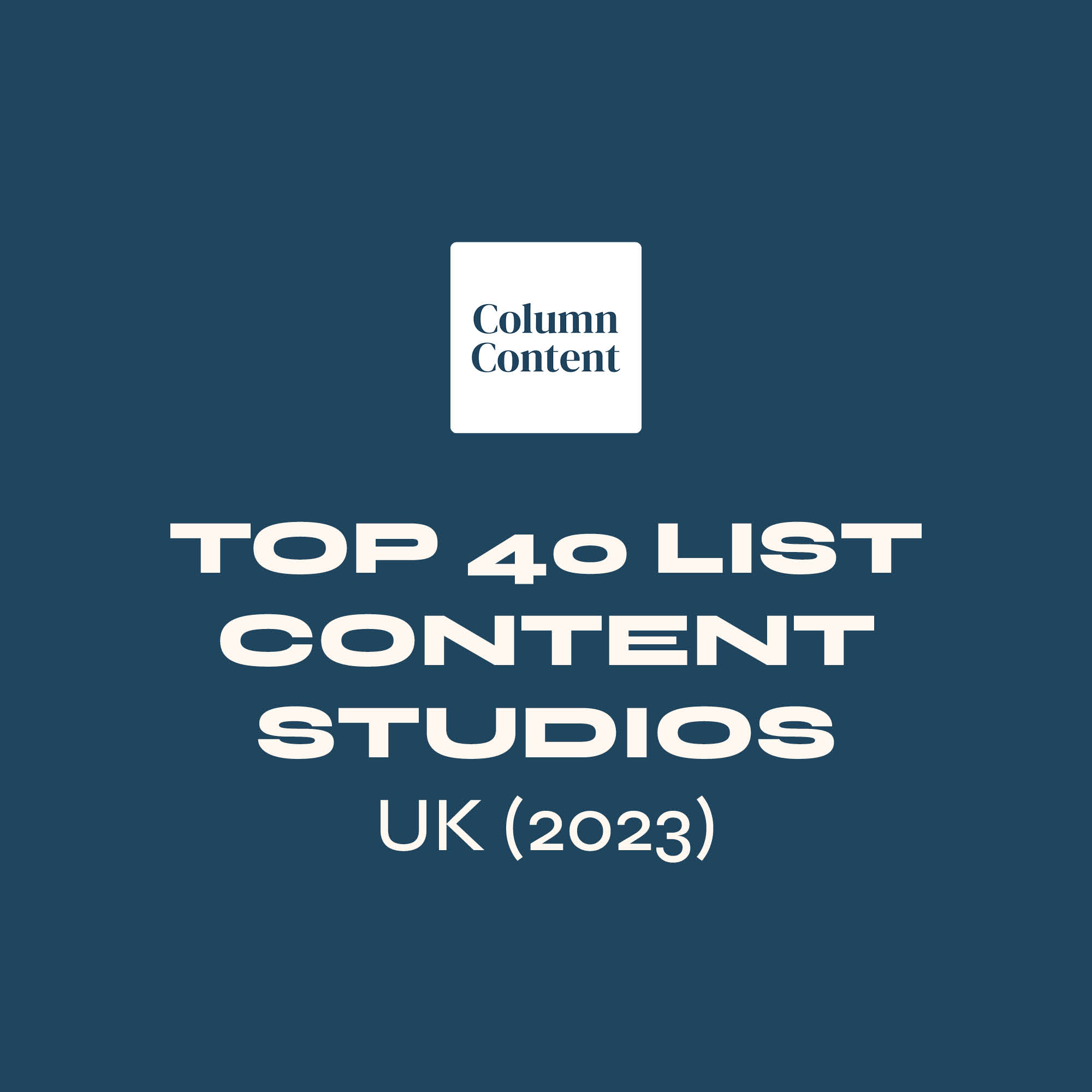 TOP 40 LIST - UK B2B Content Studio / Marketing Agency List