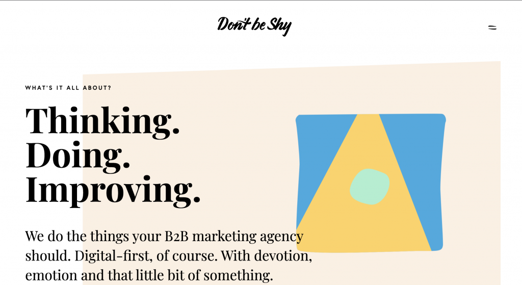 Don't Be Shy - B2B content marketing studio/agency