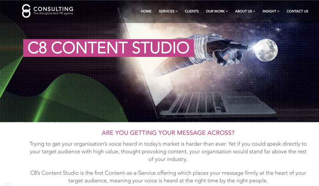 C8 Content Studio - B2B content marketing studio/agency