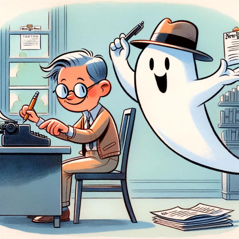 ghostwriting cartoon
