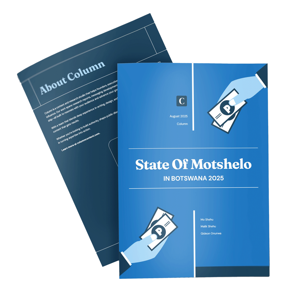 cover - state of motshelo report botswana